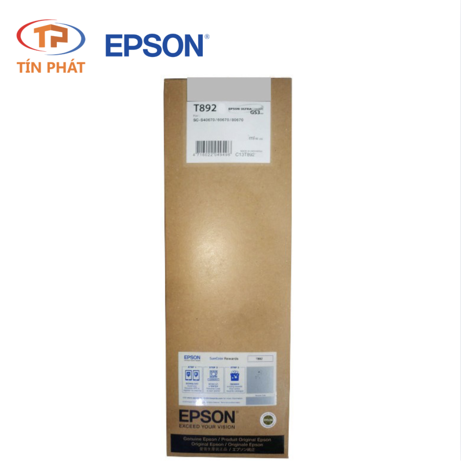 Mực Epson T892 SC-80670 Metallic Silver 350ml